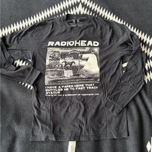 Radiohead Black Long Sleeve Tee